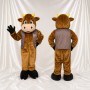 Brown Cow Mascot Costume Full Body for Adults School Events