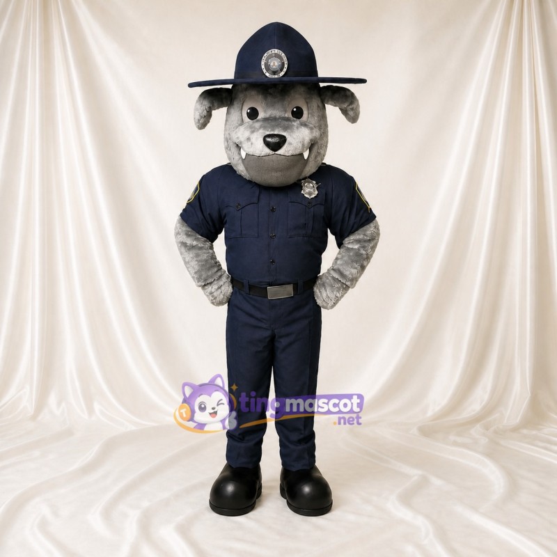 Dog Police Officer Mascot Costume Full Body for Adults School Events