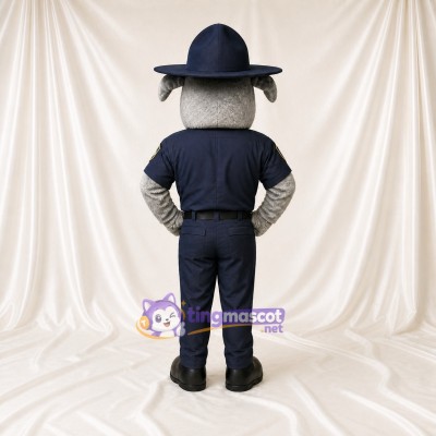 Dog Police Officer Mascot Costume Full Body for Adults School Events