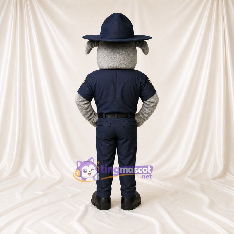 Dog Police Officer Mascot Costume Full Body for Adults School Events
