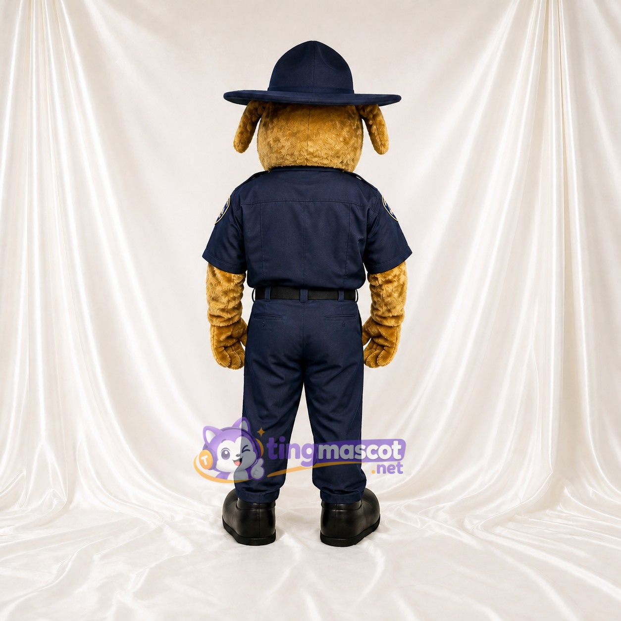 Costume de mascotte chien policier intégral pour adultes – événements scolaires Costume de mascotte chien policier intégral pour adultes – événements scolaires