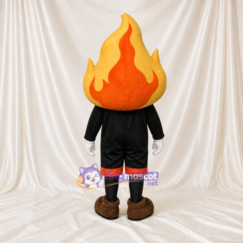 Flame Athlete Mascot Costume Full Body for Adults Sports Events