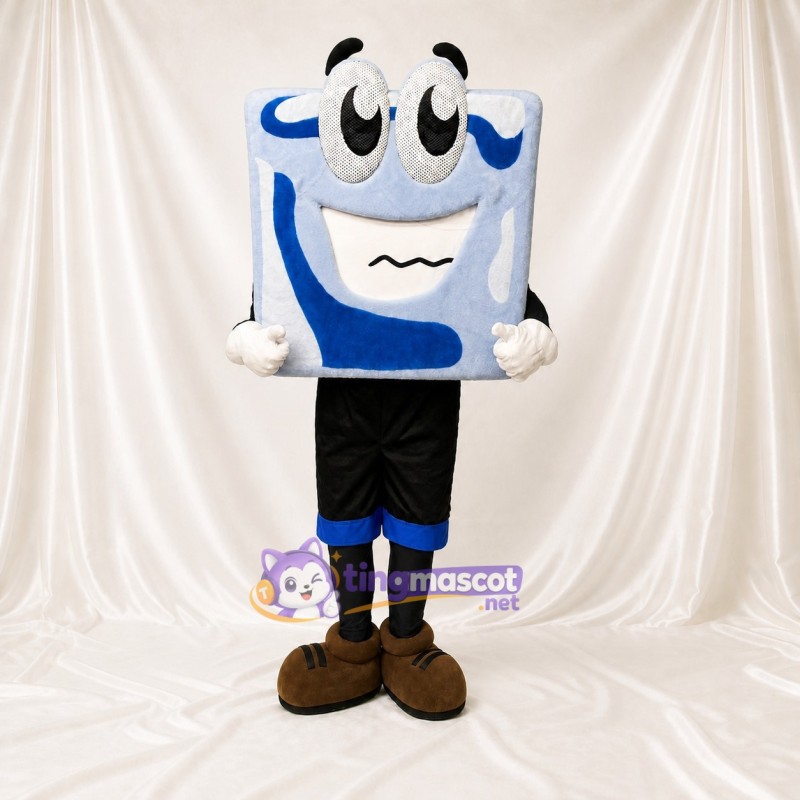 Square Display Character Mascot Costume Full Body for Adults Sports Events