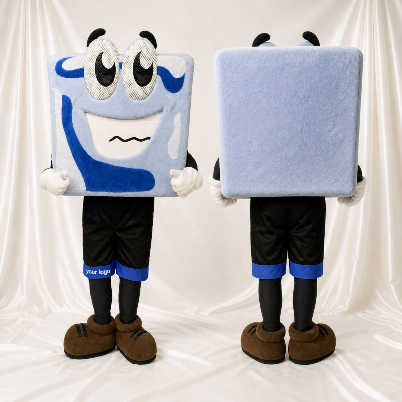 Square Display Character Mascot Costume Full Body for Adults Sports Events