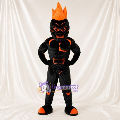 Flame Hero Mascot Costume Full Body for Adults School Events