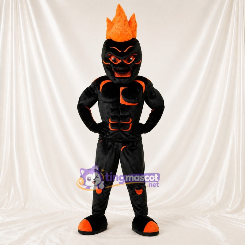 Flame Hero Mascot Costume Full Body for Adults School Events