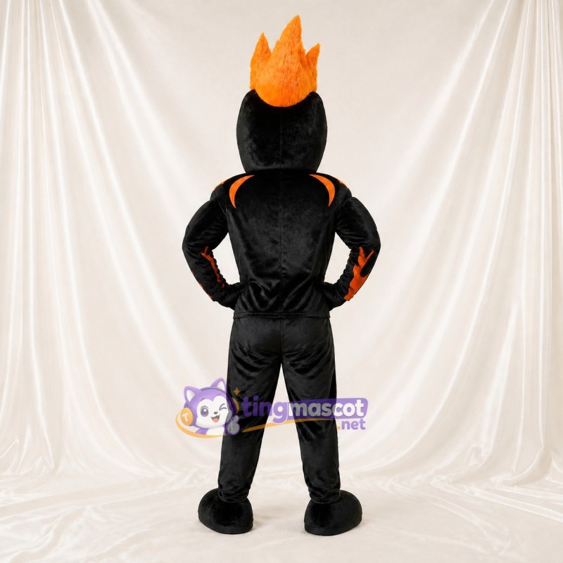 Flame Hero Mascot Costume Full Body for Adults School Events