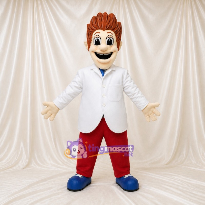 Detailed Themed Scientist Mascot Costume Full Body for Adults School Events