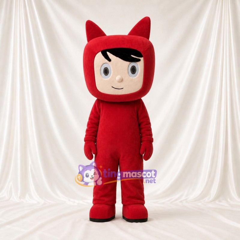 Hooded Girl Mascot Costume Full Body for Adults School Events