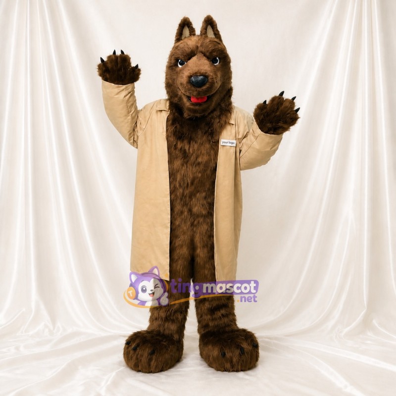 Dog Scientist Mascot Costume Full Body for Adults School Events