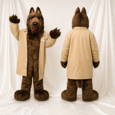Dog Scientist Mascot Costume Full Body for Adults School Events