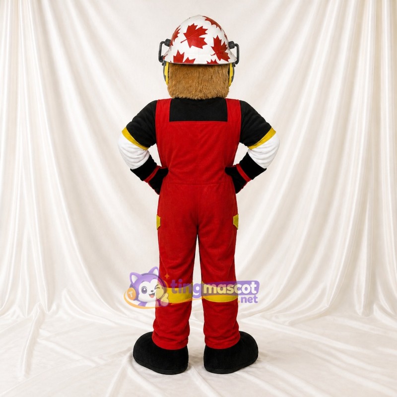 Firefighter Mascot Costume Full Body for Adults School Events