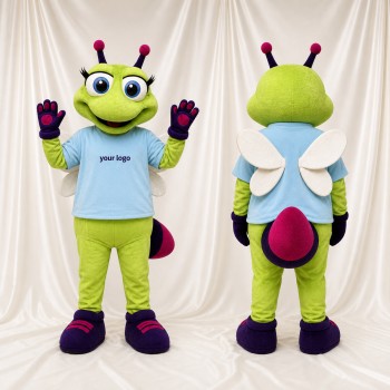 Green Butterfly Mascot Costume Full Body for Adults School Events