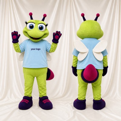 Papillon Vert Costume de mascotte intégral pour adultes Événements scolaires