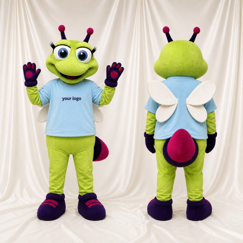 Papillon Vert Costume de mascotte intégral pour adultes Événements scolaires