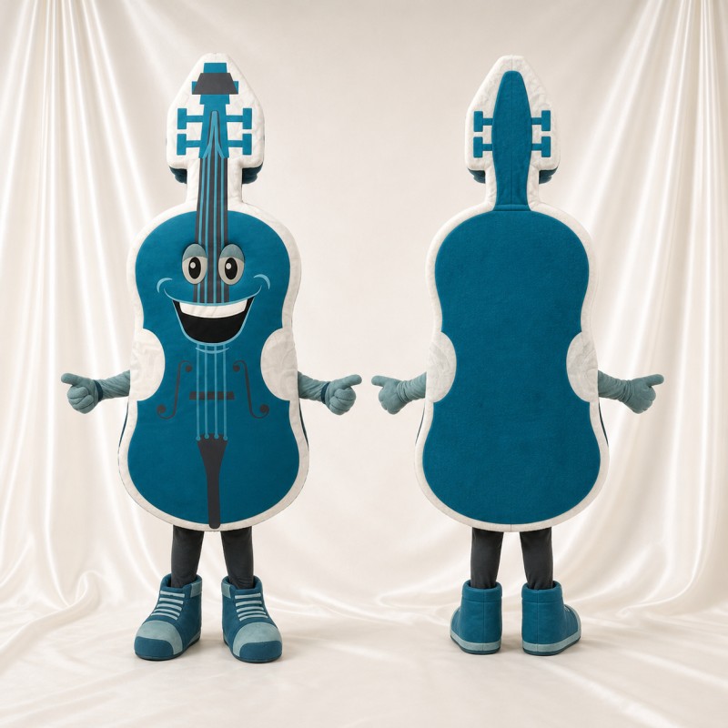 Cello Maskottchenkostüm Ganzkörper für Erwachsene Messen