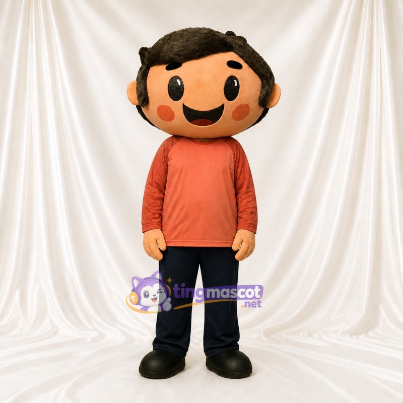 Detailed Themed Boy Character Mascot Costume Full Body for Adults School Events