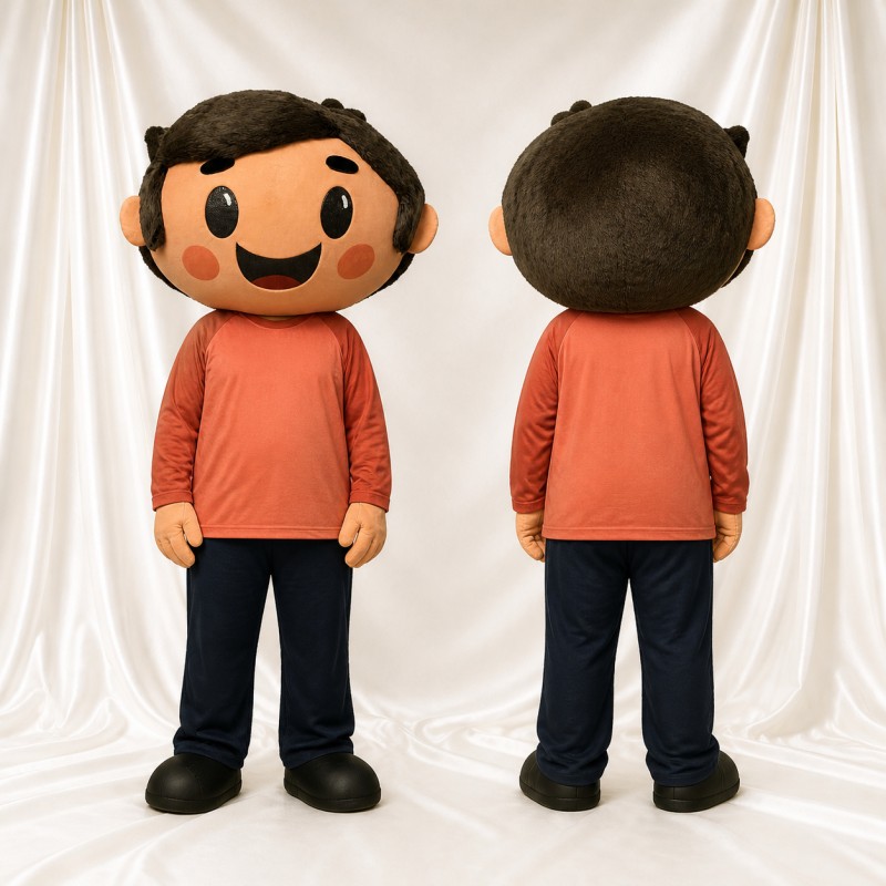 Detailed Themed Boy Character Mascot Costume Full Body for Adults School Events