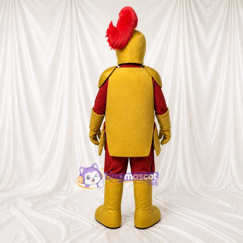 Gold Knight Mascot Costume Full Body for Adults School Events