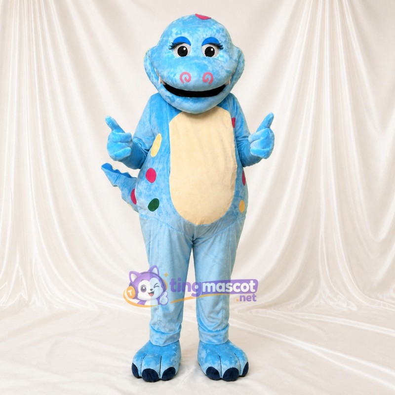 Spotted Dinosaur Mascot Costume Full Body for Adults School Events