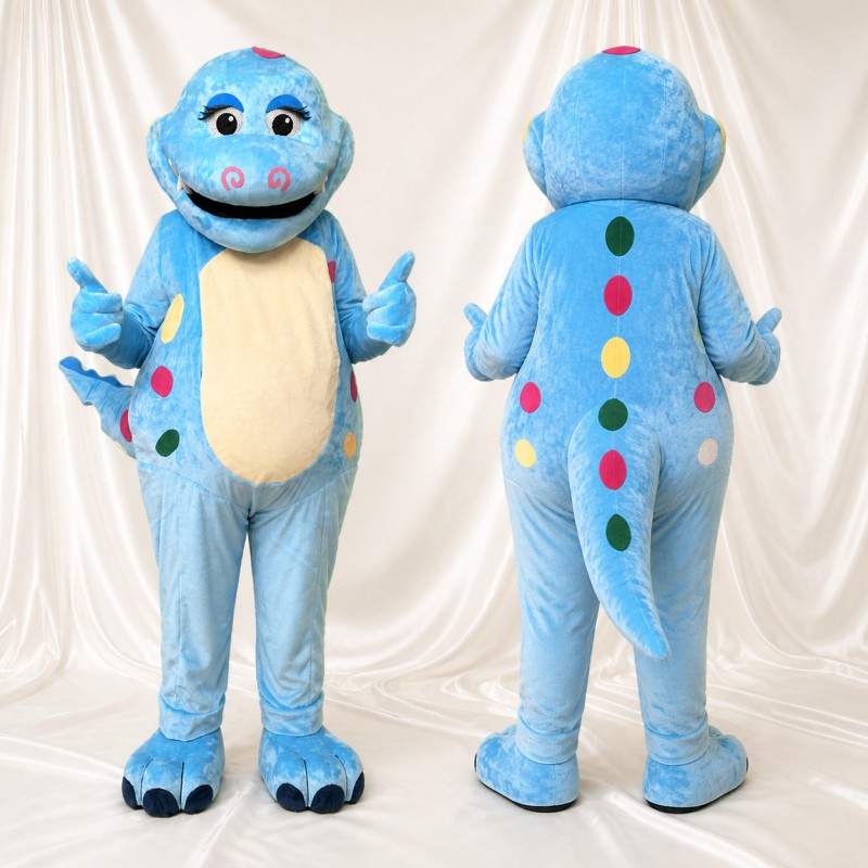 Spotted Dinosaur Mascot Costume Full Body for Adults School Events