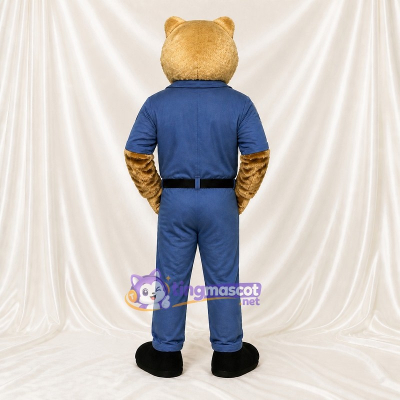 Cougar Worker Mascot Costume Full Body for Adults School Events