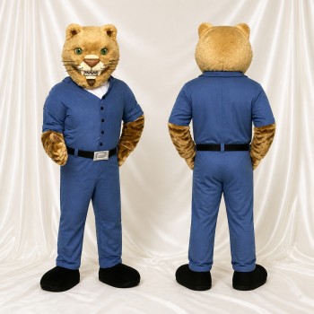 Ouvrier Cougar Costume de mascotte intégral pour adultes Événements scolaires