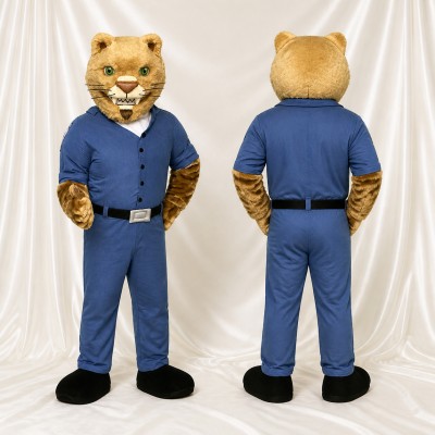 Cougar Worker Mascot Costume Full Body for Adults School Events