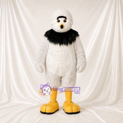 White Eagle Mascot Costume Full Body for Adults School Events