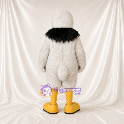 White Eagle Mascot Costume Full Body for Adults School Events