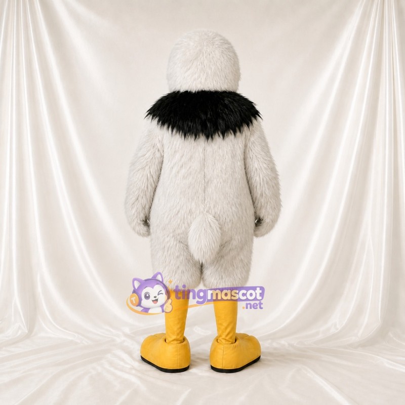 White Eagle Mascot Costume Full Body for Adults School Events