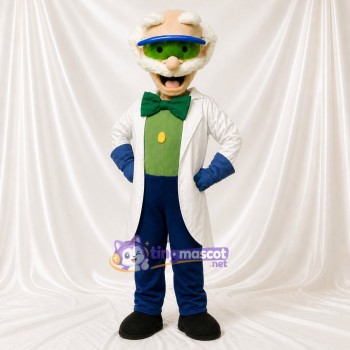 Scientifique à thème détaillé blanc Costume de mascotte intégral pour adultes Écoles