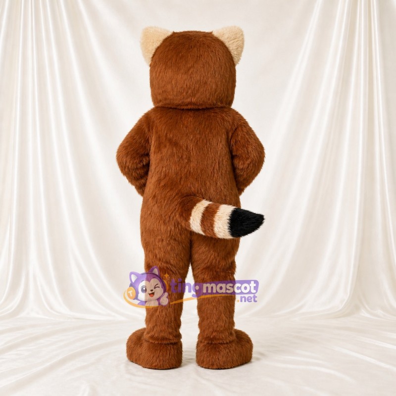 Brown Raccoon Mascot Costume Full Body for Adults School Events