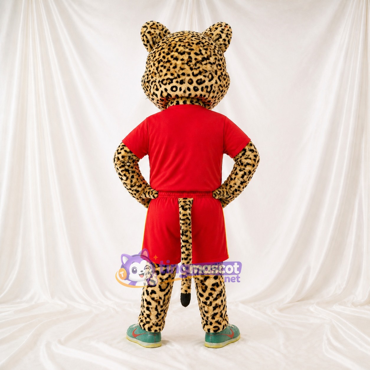 Sports Outfit Leopard Athlete Mascot Costume Full Body for Adults Sports Events Sports Outfit Leopard Athlete Mascot Costume Full Body for Adults Sports Events