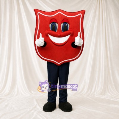 Shield Emblem Mascot Costume Full Body for Adults Trade Shows