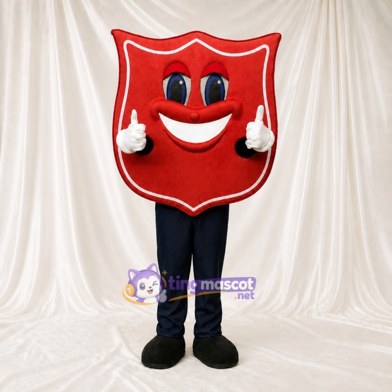 Shield Emblem Mascot Costume Full Body for Adults Trade Shows
