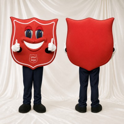 Shield Emblem Mascot Costume Full Body for Adults Trade Shows