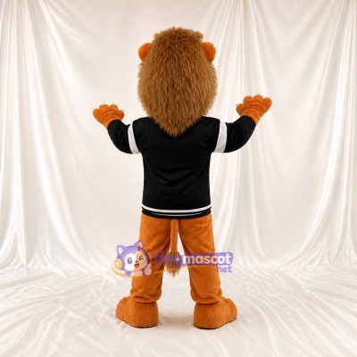 Lion athlète brun doré Costume de mascotte intégral pour adultes Événements sportifs