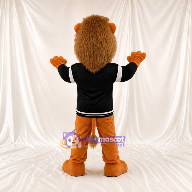 Lion athlète brun doré Costume de mascotte intégral pour adultes Événements sportifs