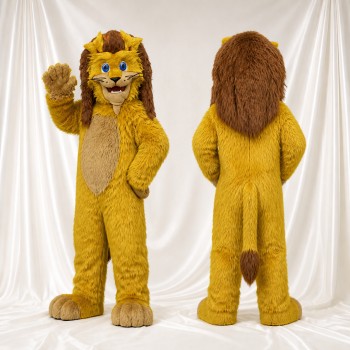 Lion brun doré Costume de mascotte intégral pour adultes Événements scolaires