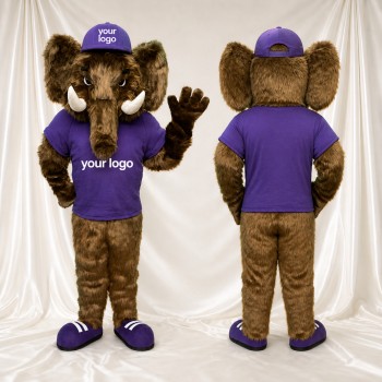Elephant Mascot Costume Full Body for Adults School Events