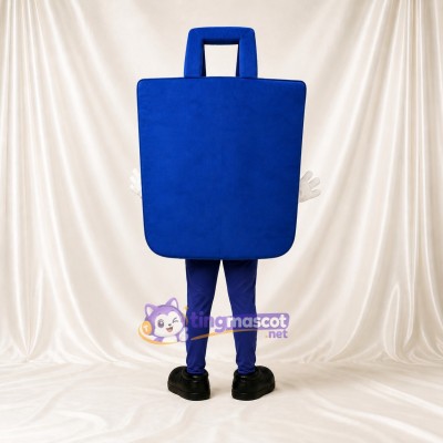 Blue Suitcase Mascot Costume Full Body for Adults Trade Shows