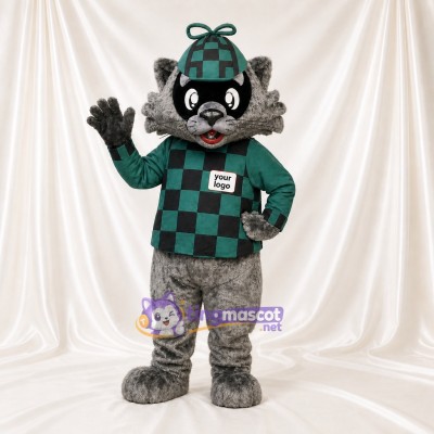 Détective Raton Laveur Costume de mascotte intégral pour adultes Événements scolaires