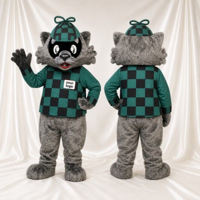 Détective Raton Laveur Costume de mascotte intégral pour adultes Événements scolaires