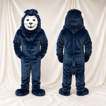 Yéti Navy Costume de mascotte intégral pour adultes Événements scolaires