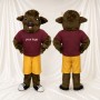 Bison athlète en tenue de sport Costume de mascotte intégral pour adultes Événements sportifs