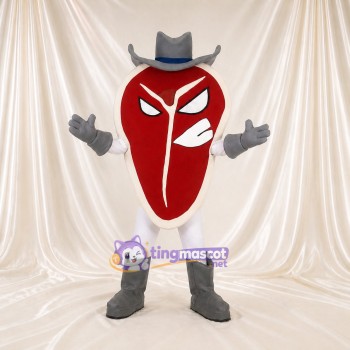 Cowboy Steak Costume de mascotte intégral pour adultes Événements scolaires
