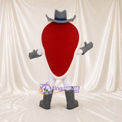 Cowboy Steak Costume de mascotte intégral pour adultes Événements scolaires