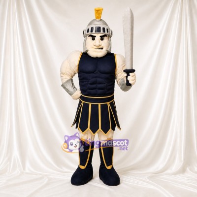 Silver Gladiator Mascot Costume Full Body for Adults School Events