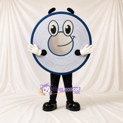 Round Emblem Mascot Costume Full Body for Adults Trade Shows